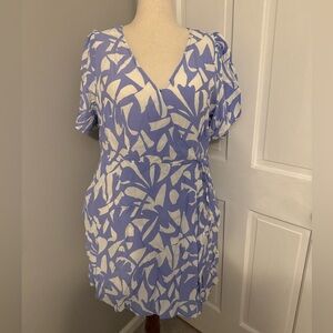 A New Day Lavender and Cream Patterned Mini Dress